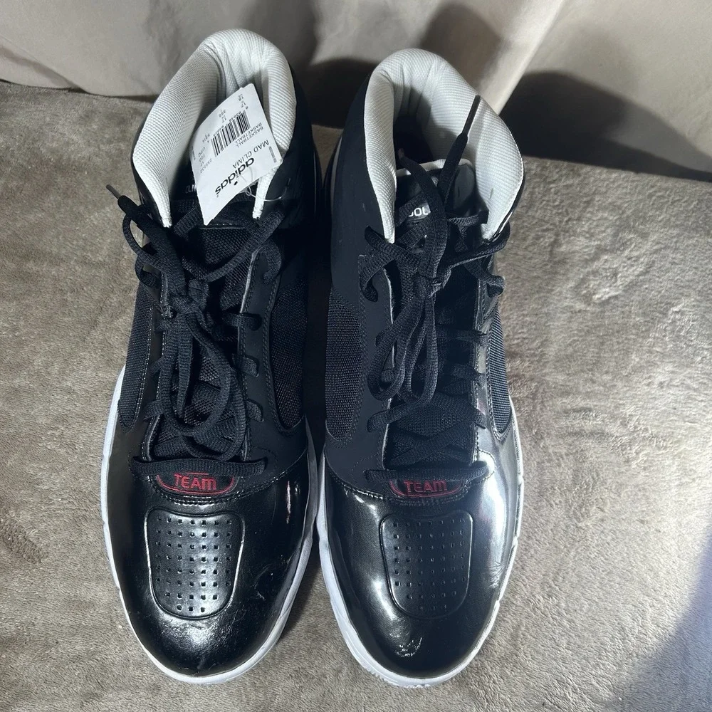 NWT Adidas Mad Clima Mens Size 18 Black Red Basketball Shoes Read Defect